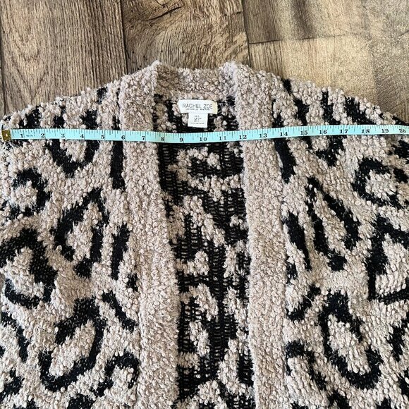 Super Fuzzy Knit Leopard Print Open Front Cardigan - Picture 9 of 14